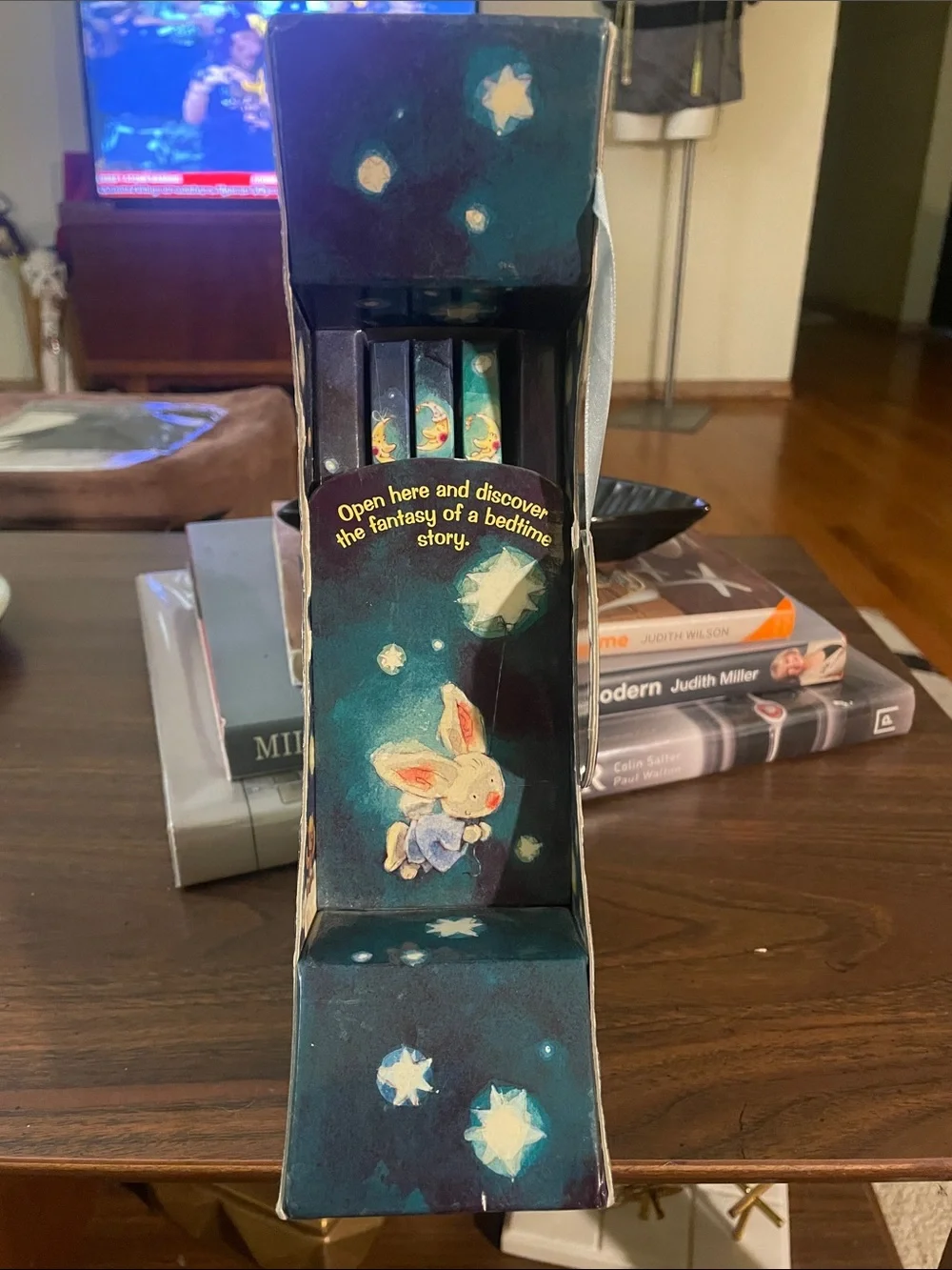 1998 The Man in the Moon Musical Rotating Crescent Three Padded Books Boxset